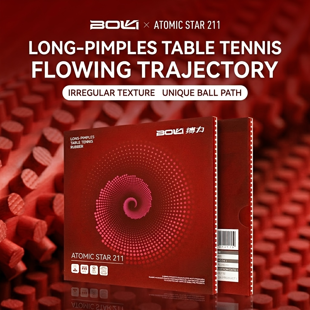 Table Tennis Racket - ボリ卓球用ロングピップラバー、微粒子が豊富な卓球用ロングピップラバー、個性的なスピンを生み出す卓球ラケットラバー