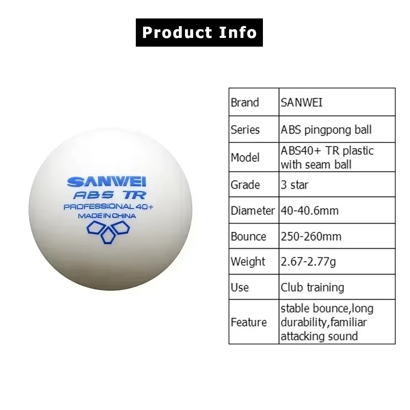 SANWEI TR 3スター卓球ボール 50個/100個入り - Table Tennis Olympics のレビューと価格